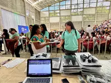 Entrega de computadores en Belalc&aacute;zar, Caldas