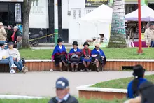 Estudiantes y docentes de la IE Misak Mama Manuela