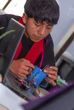 Estudiantes y docentes de la IE Misak Mama Manuela