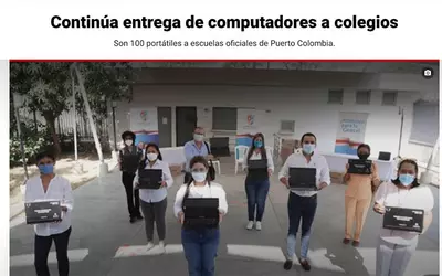 Contin&uacute;a entrega de computadores a colegios