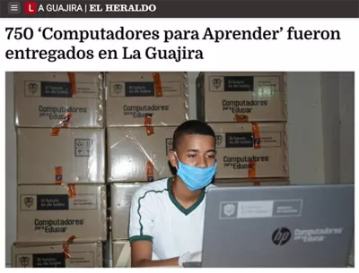 750 &lsquo;Computadores para Aprender&rsquo; fueron entregados en La Guajira