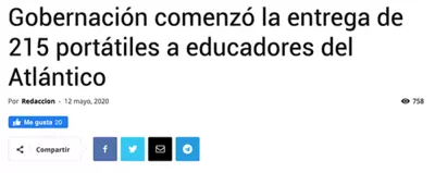 Gobernaci&oacute;n comenz&oacute; la entrega de 215 port&aacute;tiles a educadores del Atl&aacute;ntico