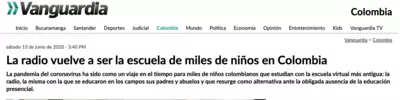 La radio vuelve a ser la escuela de miles de ni&ntilde;os en Colombia