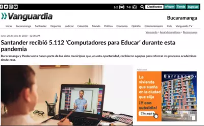 Santander recibi&oacute; 5.112 &lsquo;Computadores para Educar&rsquo; durante esta pandemia