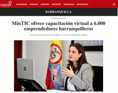 MinTIC ofrece capacitaci&oacute;n virtual a 6.000 emprendedores barranquilleros