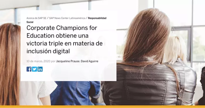 Corporate Champions for Education obtiene una victoria triple en materia de inclusi&oacute;n digital