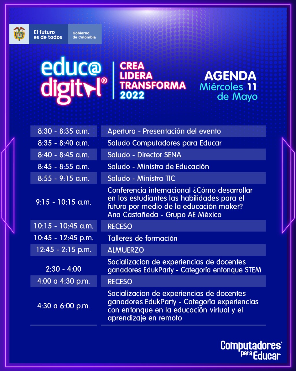 Programaci&oacute;n Mi&eacute;rcoles